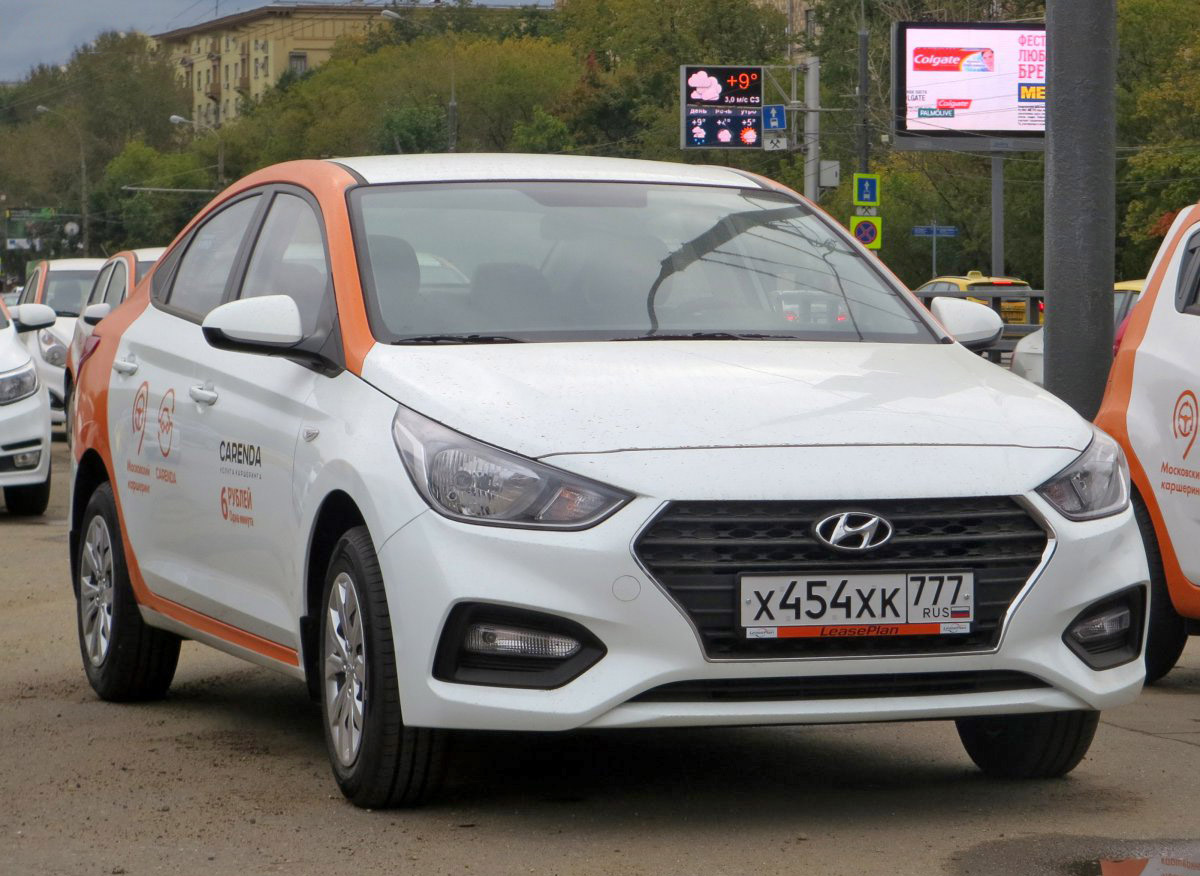 Москва, Hyundai Solaris № Х 454 ХК 777