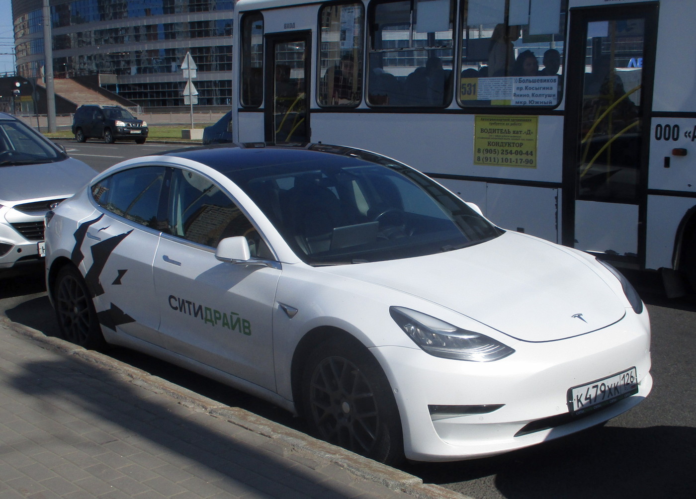 Санкт-Петербург, Tesla Model 3 № К 479 ХК 126