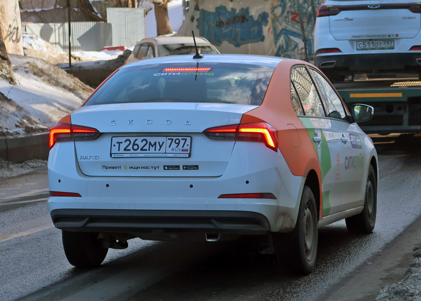 Москва, Škoda Rapid № Т 262 МУ 797
