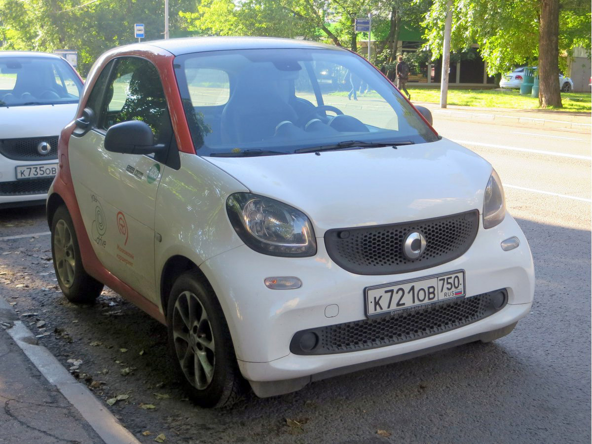 Москва, Smart ForTwo № К 721 ОВ 750
