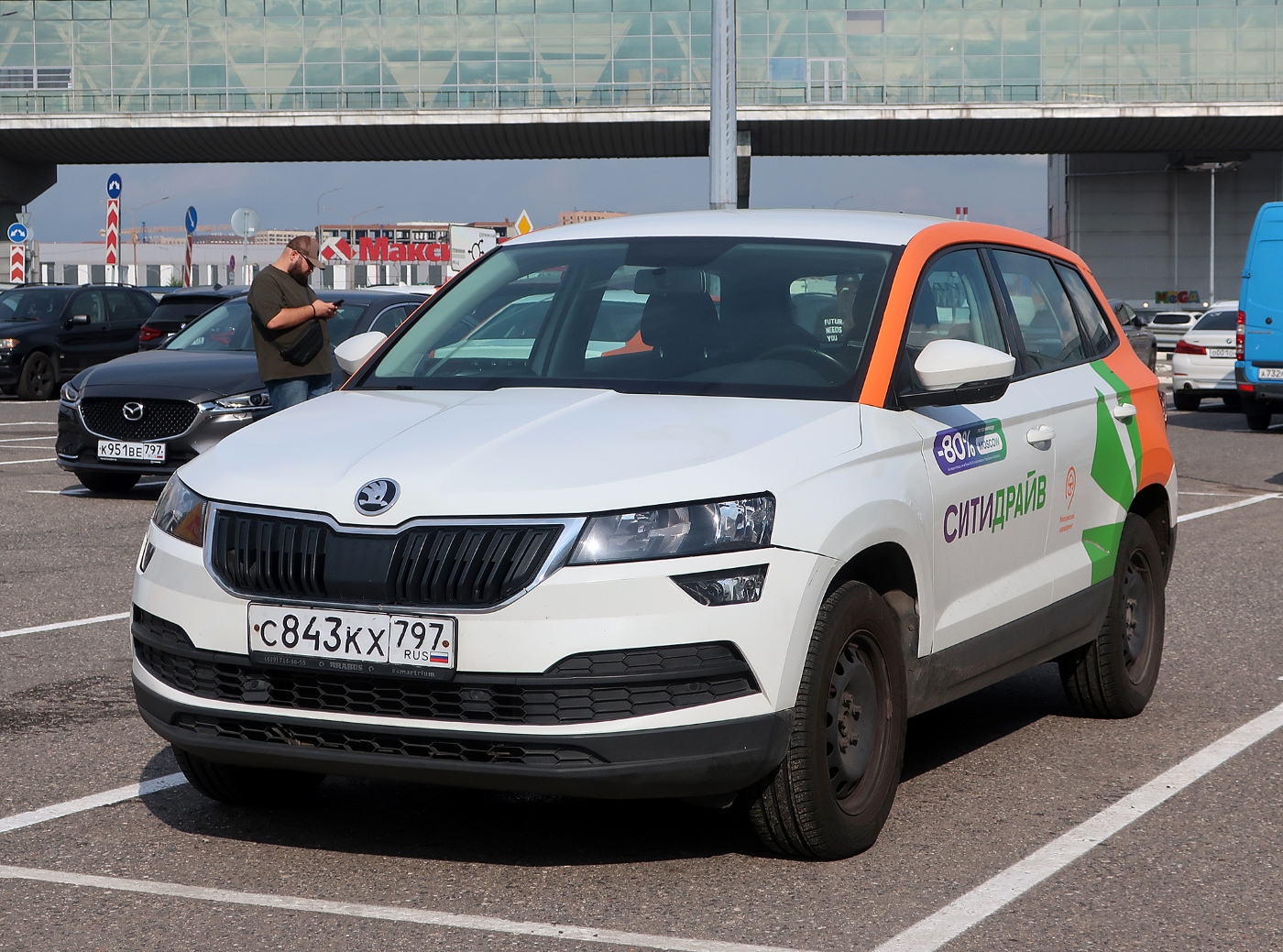 Москва, Škoda Karoq № С 843 КХ 797