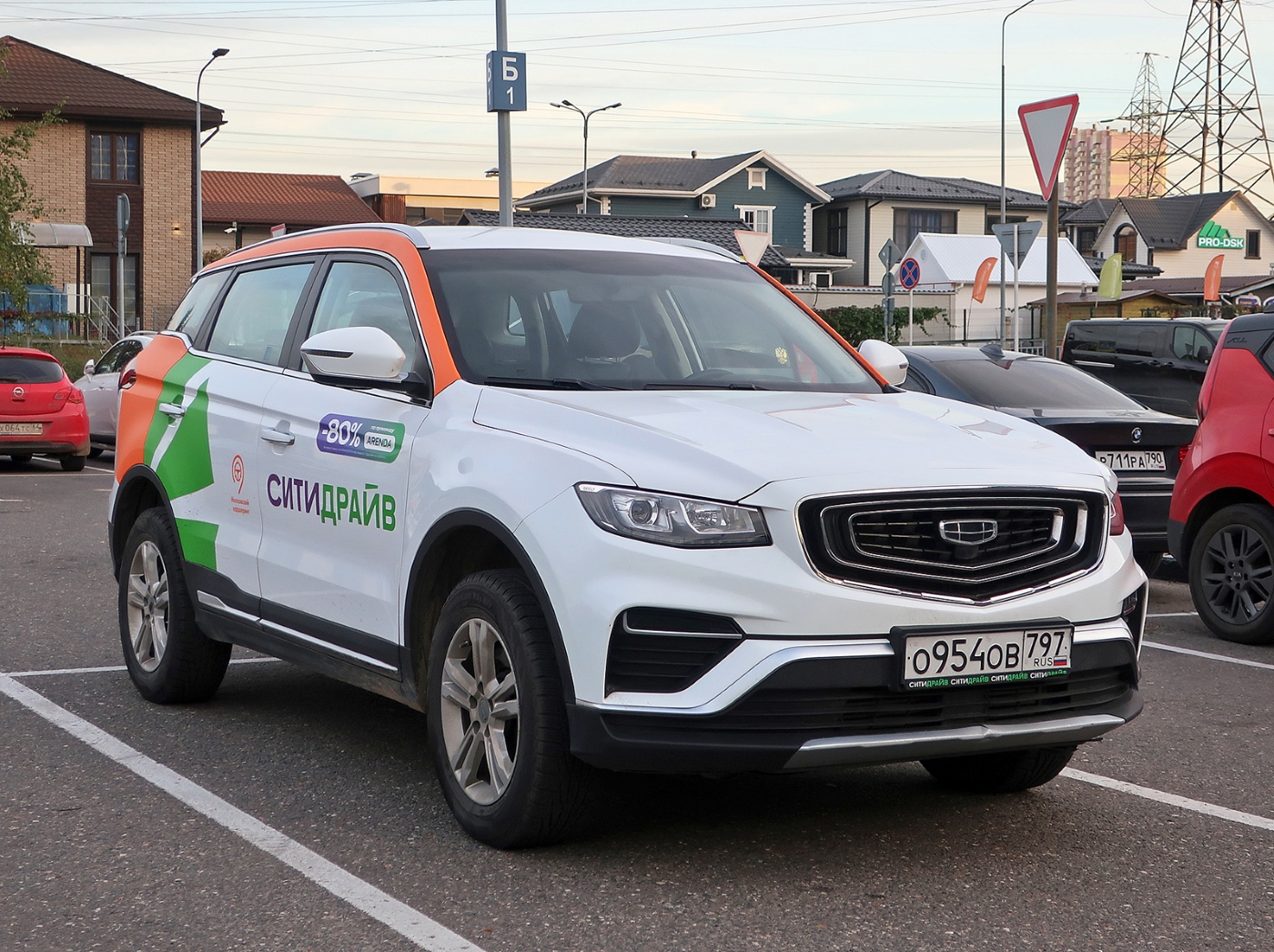 Москва, Geely Atlas № О 954 ОВ 797