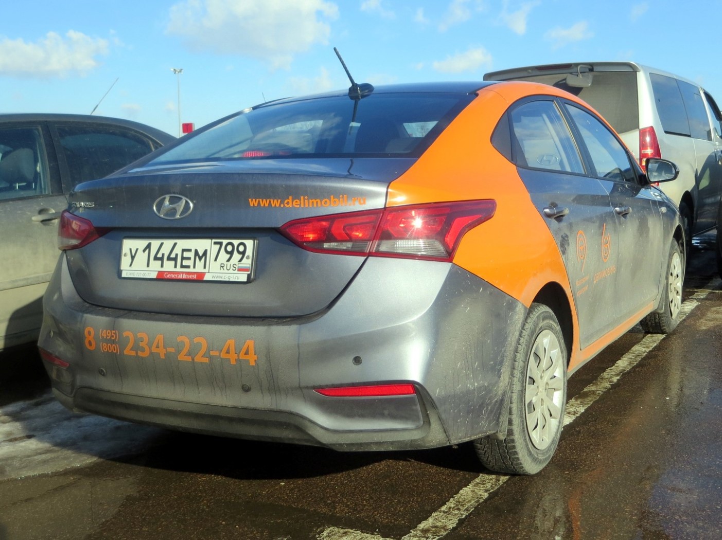 Москва, Hyundai Solaris № У 144 ЕМ 799