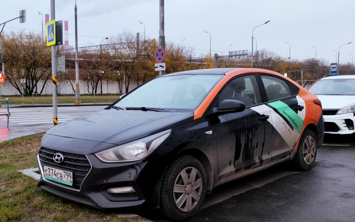 Москва, Hyundai Solaris № С 374 СВ 799